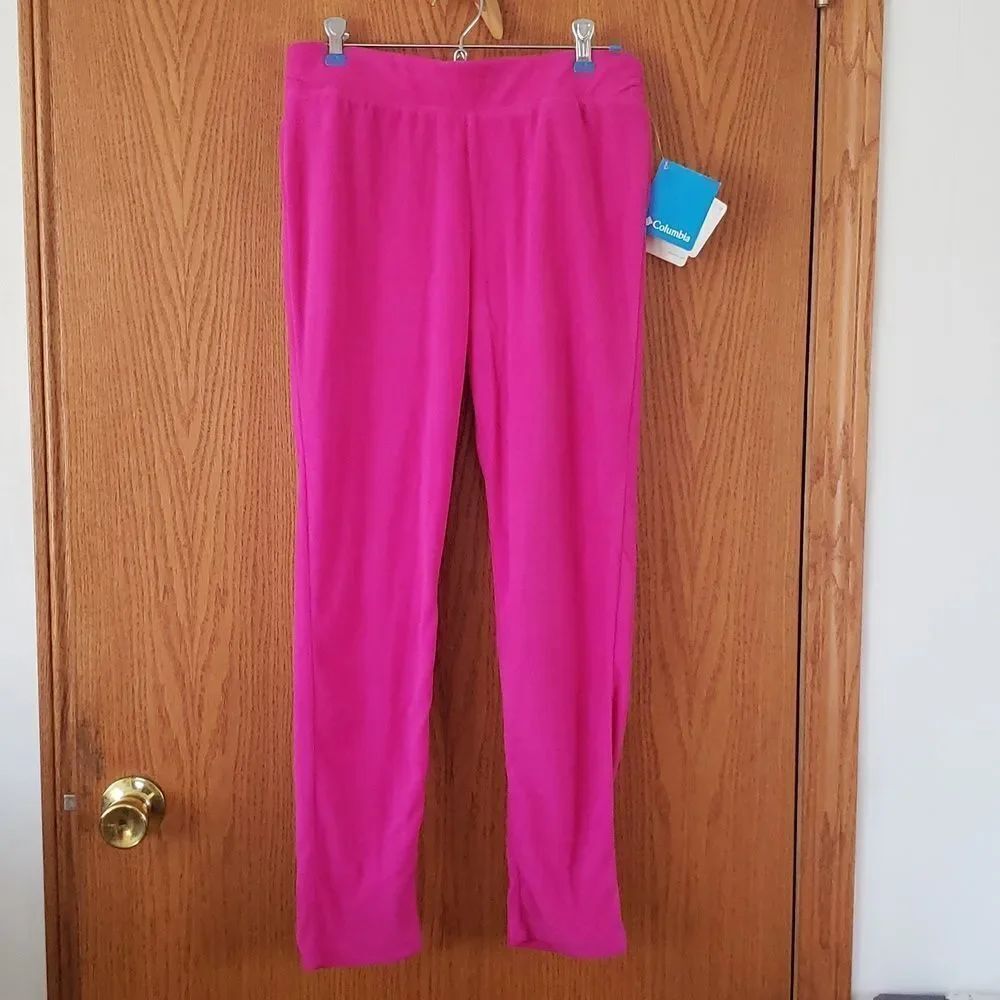 NWT Columbia Hot Pink Fleece Pants Sz L (14/16)